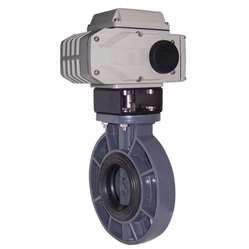 電動UPVC塑料蝶閥、UPVC電動塑料蝶閥